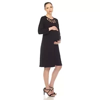 Maternity CrissCross Neckline Swing Dress