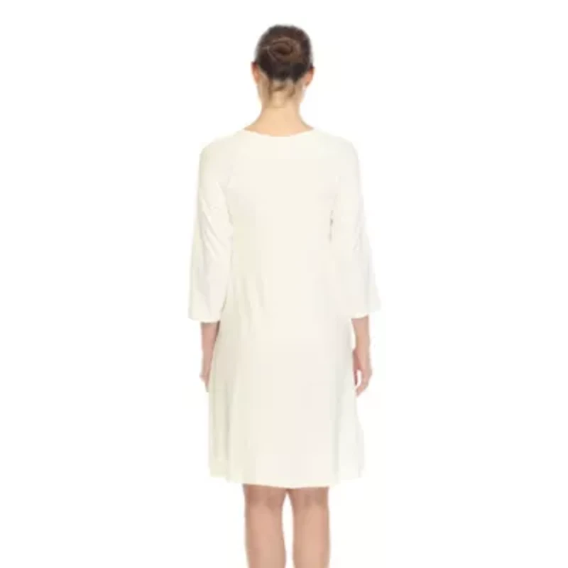 Maternity CrissCross Neckline Swing Dress