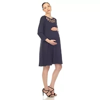 Maternity CrissCross Neckline Swing Dress