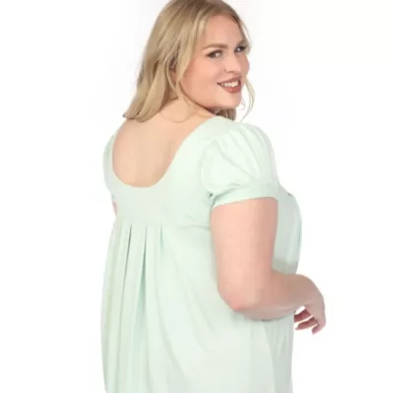 Plus Cap Sleeve Pleated Top