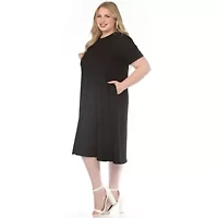Plus Crew Neck T-Shirt Dress