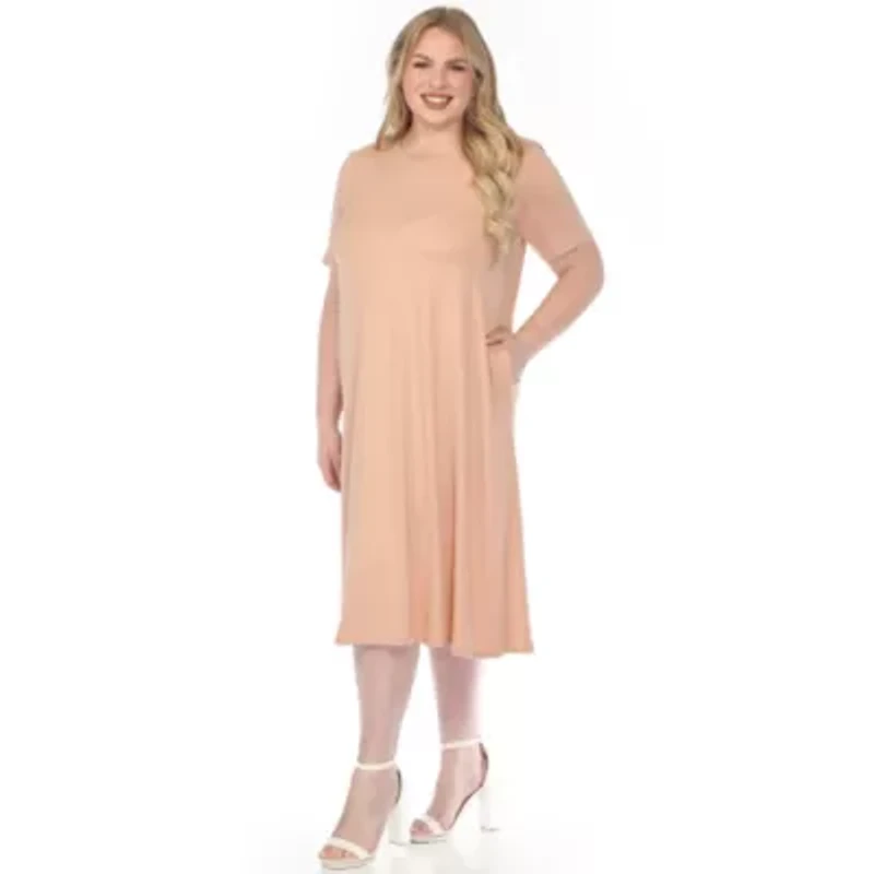 Plus Crew Neck T-Shirt Dress
