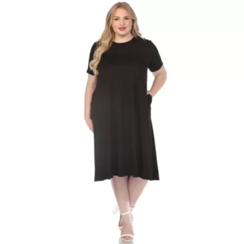 Plus Crew Neck T-Shirt Dress