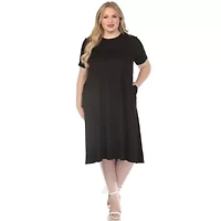 Plus Crew Neck T-Shirt Dress