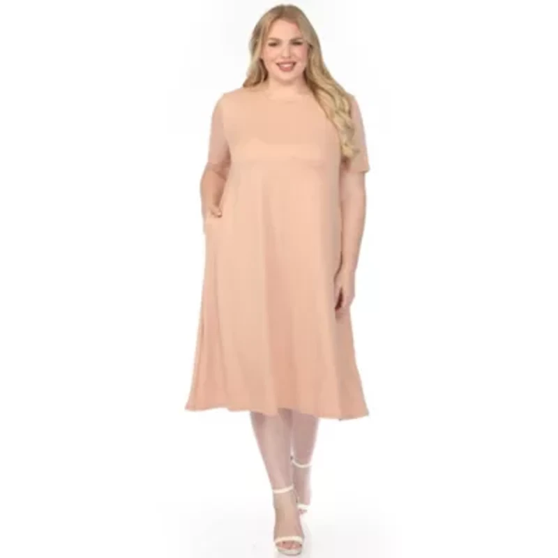Plus Crew Neck T-Shirt Dress