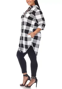 Plus Plaid Tunic Shirt