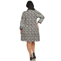 Plus Leopard Print Shift Dress