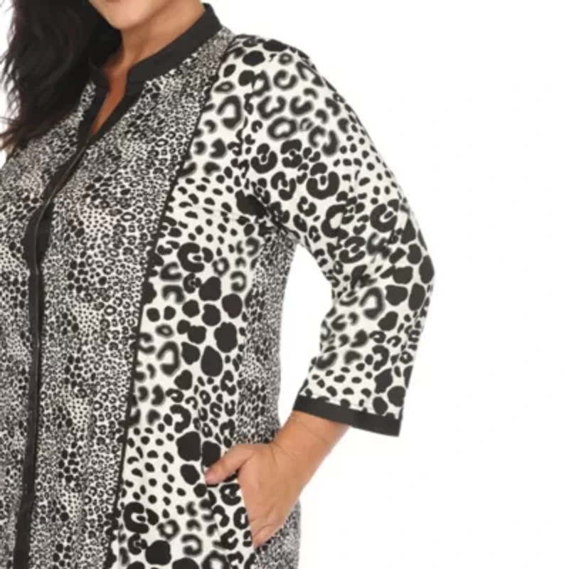 Plus Leopard Print Shift Dress