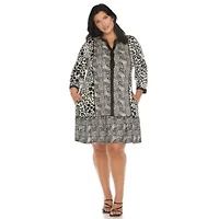 Plus Leopard Print Shift Dress