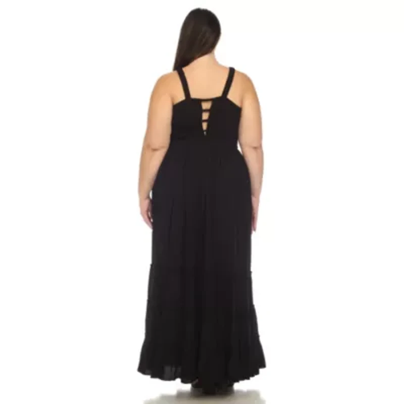 Plus Smocked Ruffle Maxi Dress