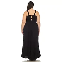 Plus Smocked Ruffle Maxi Dress