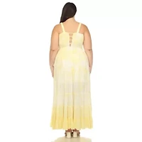 Plus Smocked Ruffle Maxi Dress
