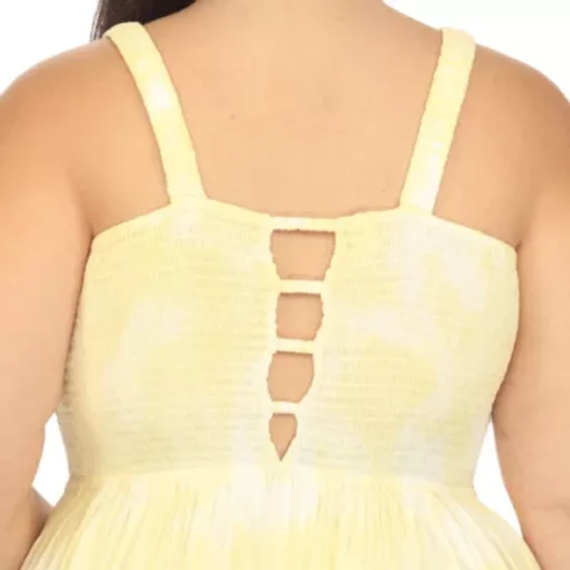 Plus Smocked Ruffle Maxi Dress