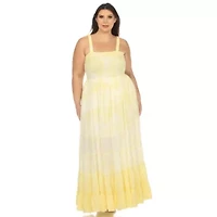 Plus Smocked Ruffle Maxi Dress
