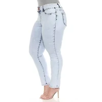 Plus Acid Wash Stretch Denim Jeans