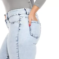 Plus Acid Wash Stretch Denim Jeans