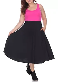 Plus Tasmin Flare Midi Skirt