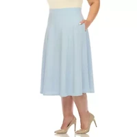 Plus Tasmin Flare Midi Skirt
