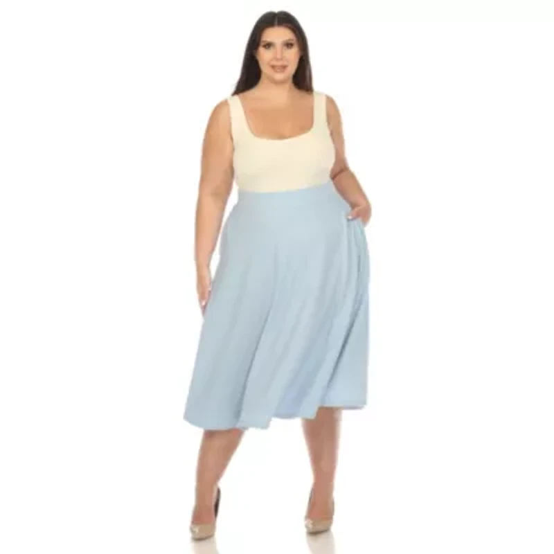Plus Tasmin Flare Midi Skirt