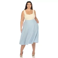 Plus Tasmin Flare Midi Skirt