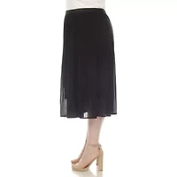 Plus Chiffon Midi Skirt