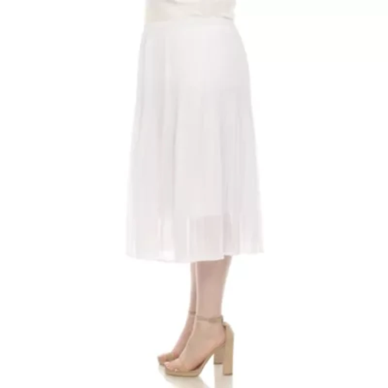 Plus Chiffon Midi Skirt