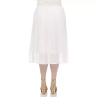 Plus Chiffon Midi Skirt