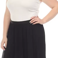 Plus Chiffon Midi Skirt
