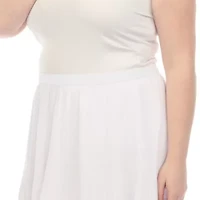 Plus Chiffon Midi Skirt