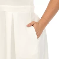 Plus Solid Fit and Flare Dress