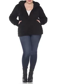 Plus Hooded Sherpa Jacket