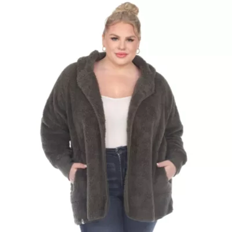 PS Plush Hooded Cardigan with Pockets