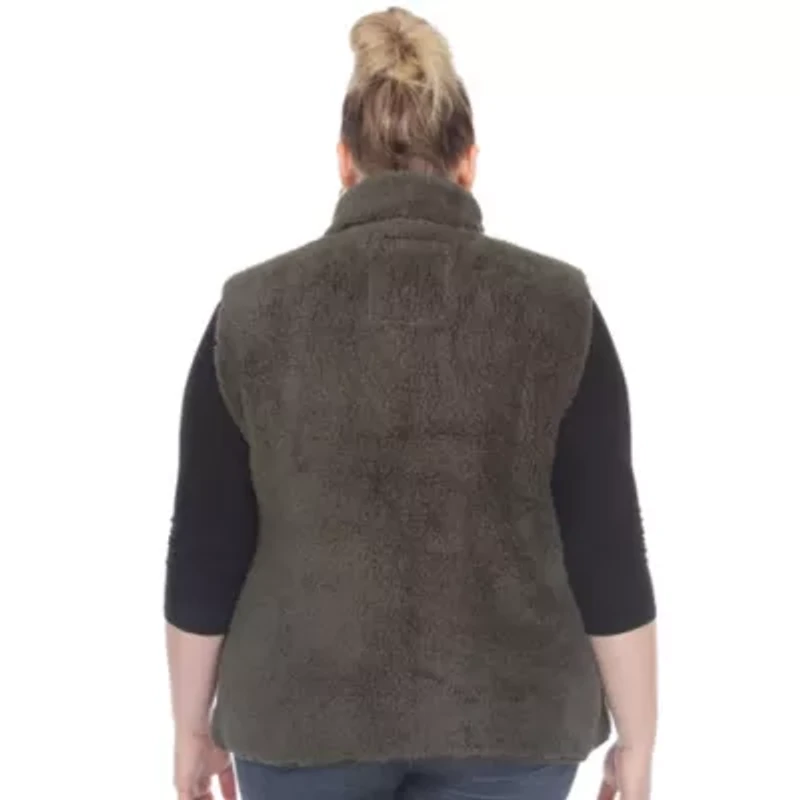 Plus Zip up sherpa vest