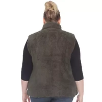 Plus Zip up sherpa vest