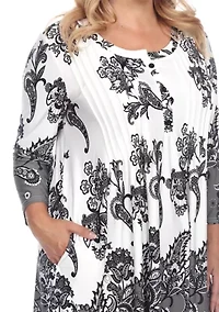 Plus Paisley Palazzo Pants and Top Set