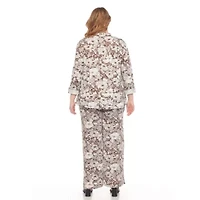 Plus 2-Piece Floral Print Tunic and Pant Set
