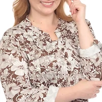 Plus 2-Piece Floral Print Tunic and Pant Set