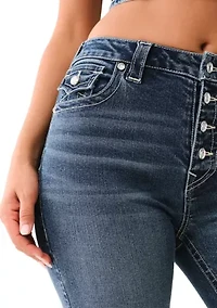 Women's Jennie Curvy Skinny Jean with Crystal Button Jeans