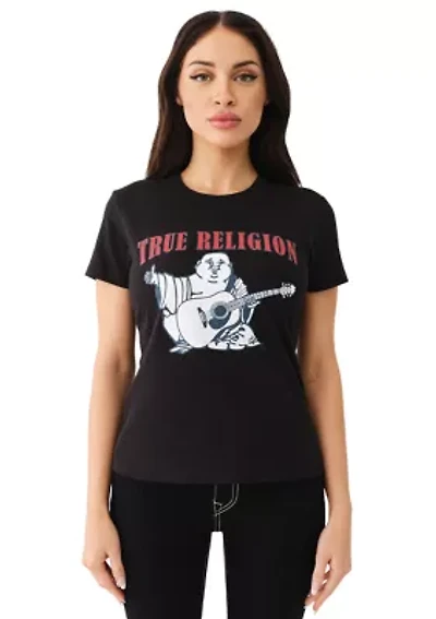 Women's Buddha Logo Crew Neck Graphic T-Shirt