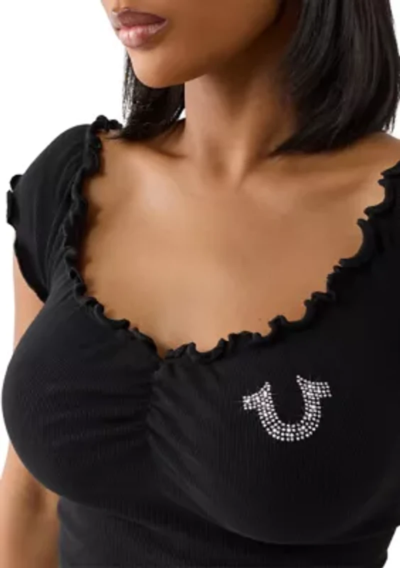 Lettuce Trim Off-the-Shoulder Top