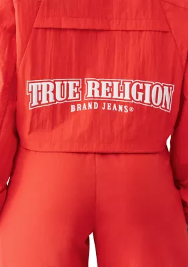 Women's Shrunken Nylon Track Jacket