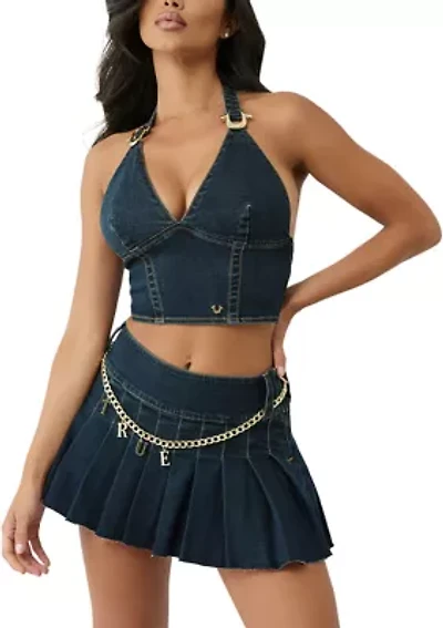 Denim Halter Top