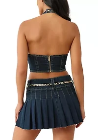 Denim Halter Top