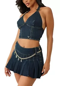 Denim Halter Top