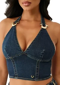 Denim Halter Top