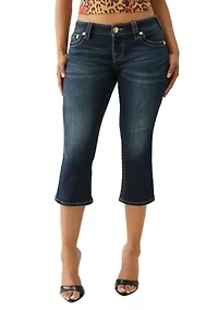 Low Rise Slim Denim Capri Pants