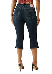 Low Rise Slim Denim Capri Pants