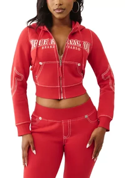 Women's Big T Shrunken Zip Hoodie