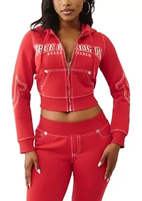 Women's Big T Shrunken Zip Hoodie
