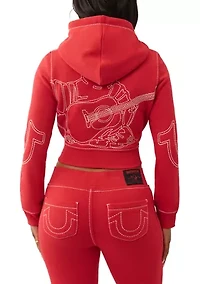 Women's Big T Shrunken Zip Hoodie
